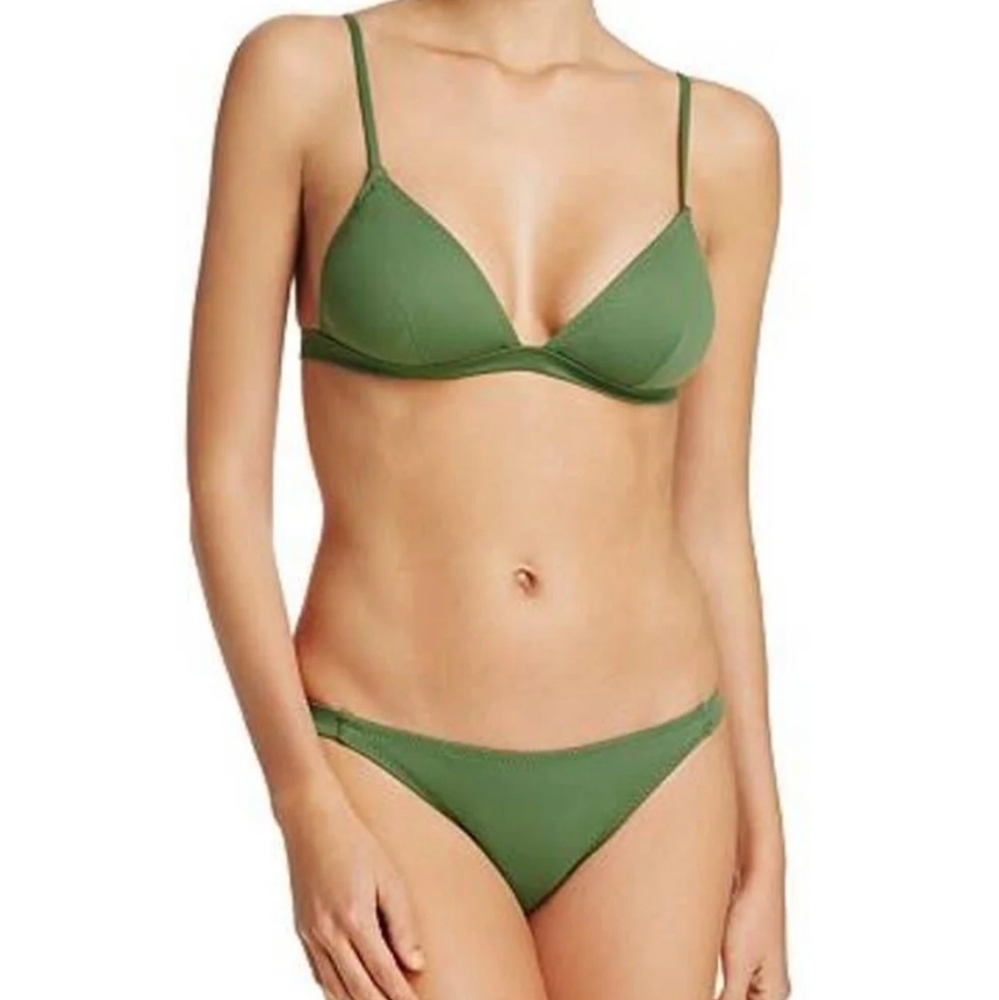 NWT Revolve Eberjey solid green piper swim bottoms